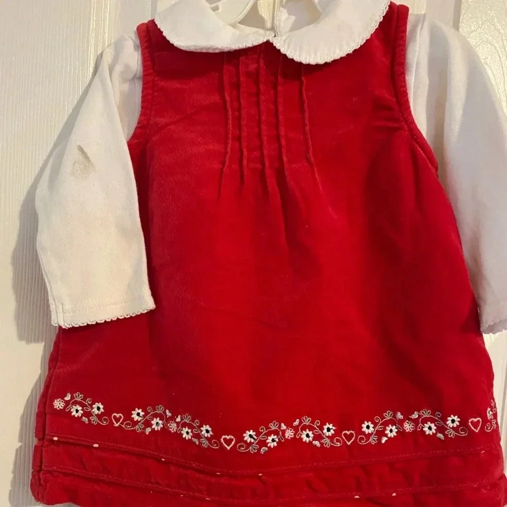 Baby Gap Velvet Jumper, Shirt, and Diaper Cover